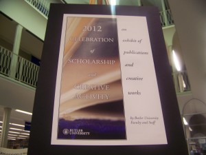 Celebration of Research, Scholarship, and Creative Activity Welcome poster from 2012.