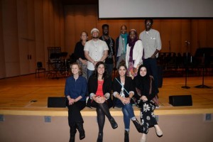 Pictured clockwise from bottom right:  Aminah Dzananovic, Dania Noghnogh, Caroline Rothstein, Callie Smith, Teresa Webb, Julius Mansa, Tony Styxx, Rae Karim, Latifah Ali, and Matt Davis. 