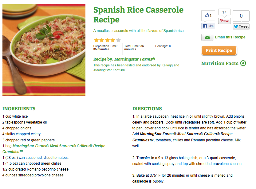 Spanish Rice Casserole