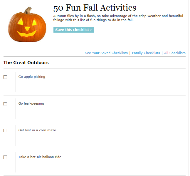 50 fun fall things