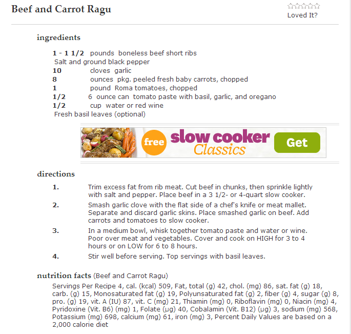 beef and carrot ragu recipe