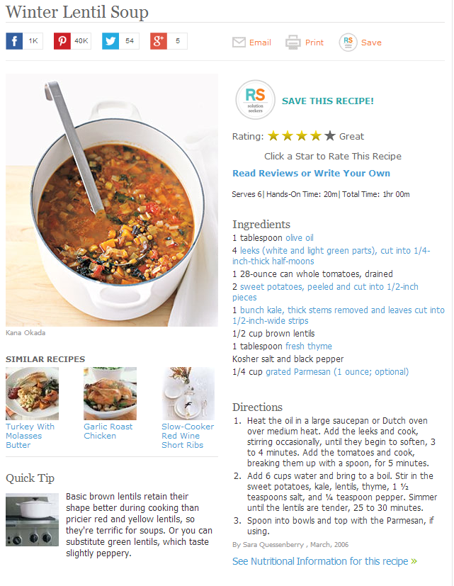 winter lentil soup
