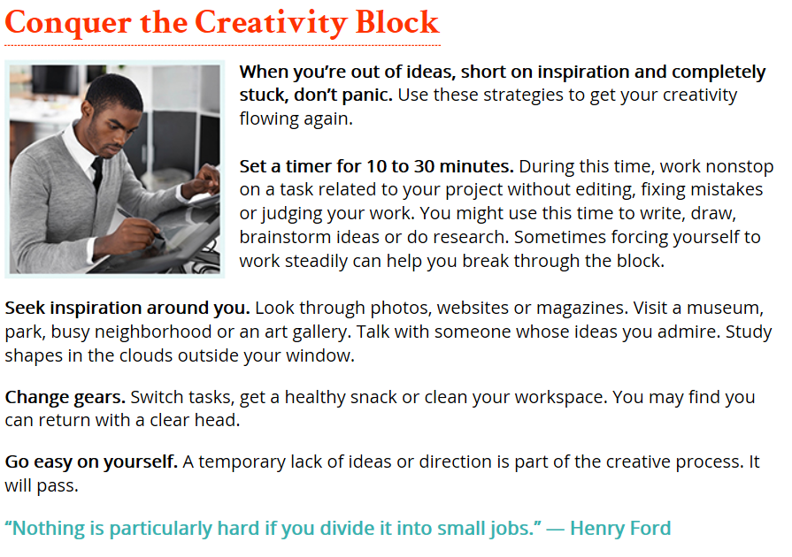 creativity block