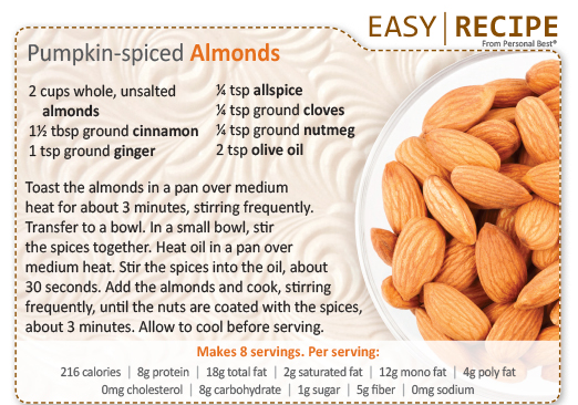 pumpkin spiced almonds