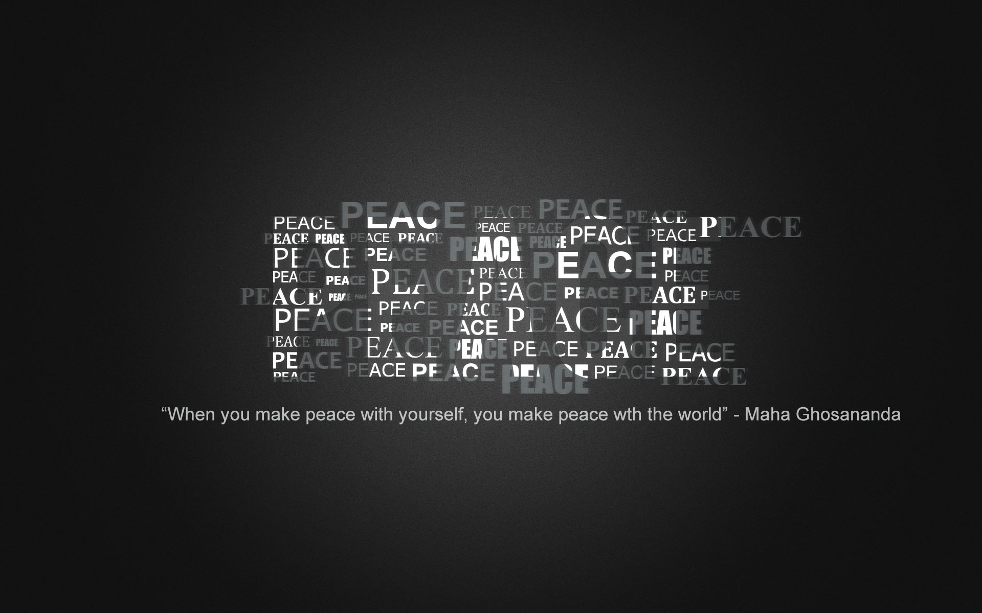 Peace Typographic