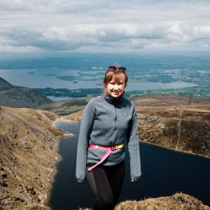 Dr. Avenel Rolfsen hiking in Ireland.