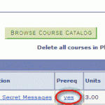 My Planner with prerequisites link highlighted