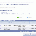 Select related class section