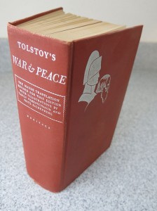 War and Peace bookby Photographer Name, used under 