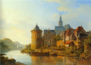 Painting of Rhine River