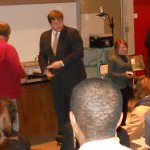 Jimmy receiving award at Transy