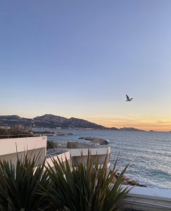 Beautiful sunset off of Marseille's coast