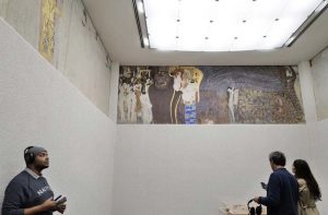 Daylen inside the Secession, “Beethoven Frieze” -Gustav Klimt 