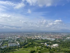 View of Munich from the top of Olympic Tour