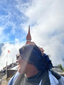 Martine at Harder Kulm in Switzerland