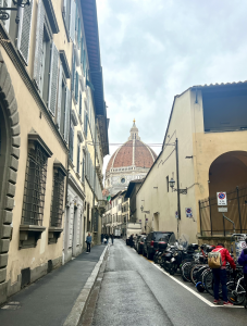 View of the Florence Duomo from down the street