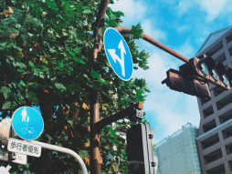 Street sign in Tokyo, Japan