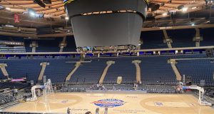 An empty Madison Square Garden just after the Big East Tournament cancelation.