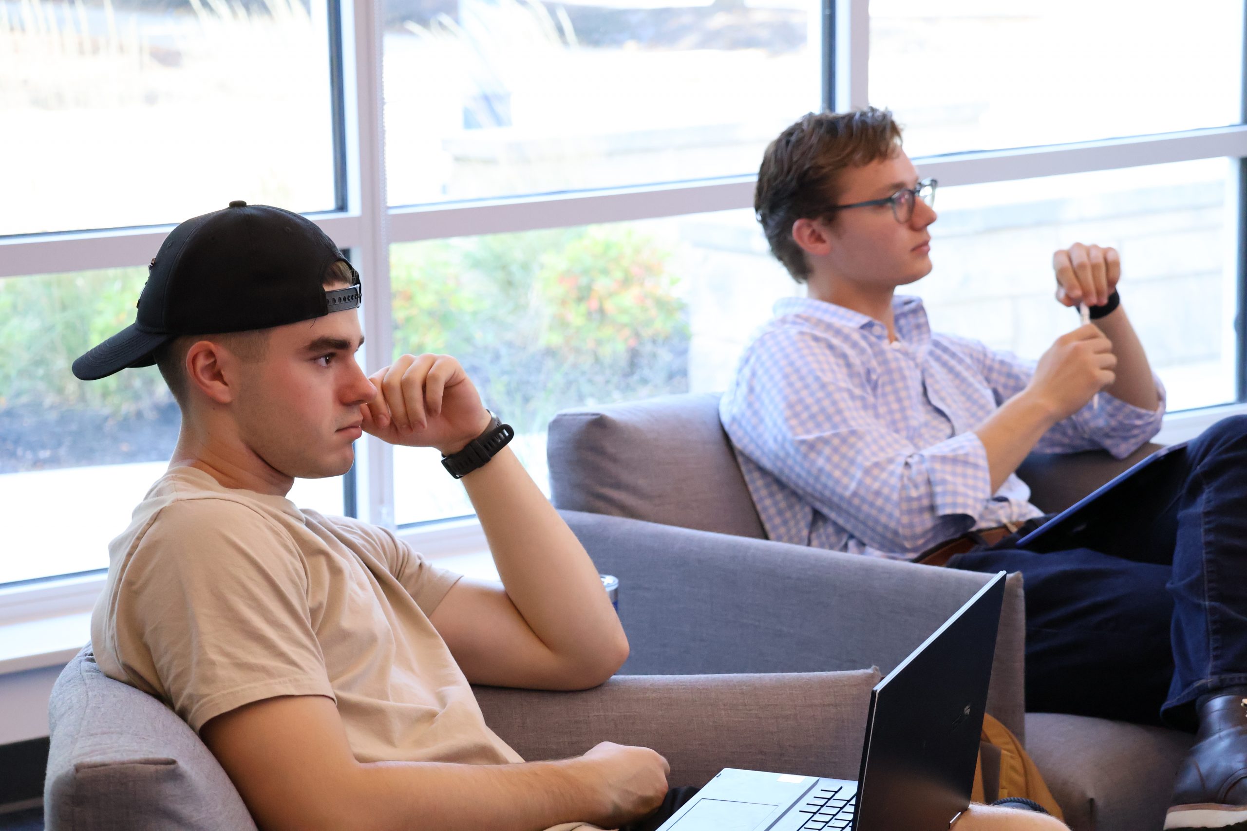 Two students in class