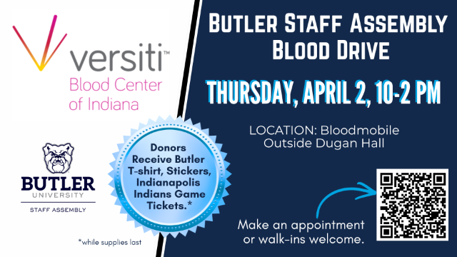Staff Assembly hosts a Blood Drive April 2!